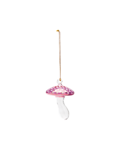 Anna + Nina | Pink Mushroom Glass Ornament