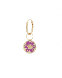 Anna + Nina | Single geranium ring earring Goud