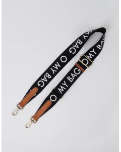 O My Bag | Canvas Logo Strap Black