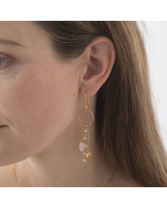 A Beautiful Story | Balance Rose Quartz Moonstone Earrings