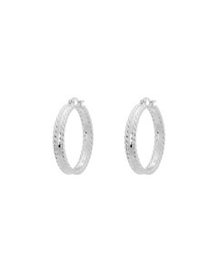 Anna Nina | Braided Hoop Earrings Silver