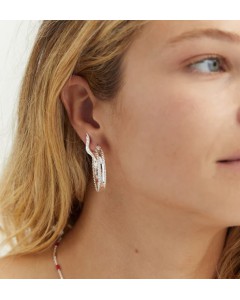 Anna Nina | Braided Hoop Earrings Silver