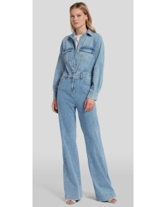 7 For All Mankind | Luxe Jumpsuit Light Blue