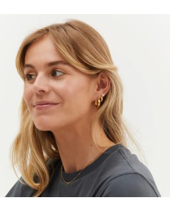 Anna Nina | Small Poetic Ring Earrings Goldplated