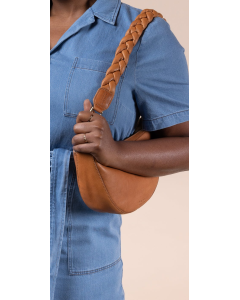 O MY BAG | Braided Shoulder Strap - Wild Oak Soft Grain Leather