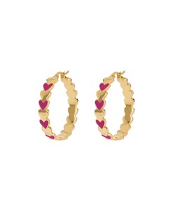 Anna + Nina |Large Beloved Mauve Hoop Earrings