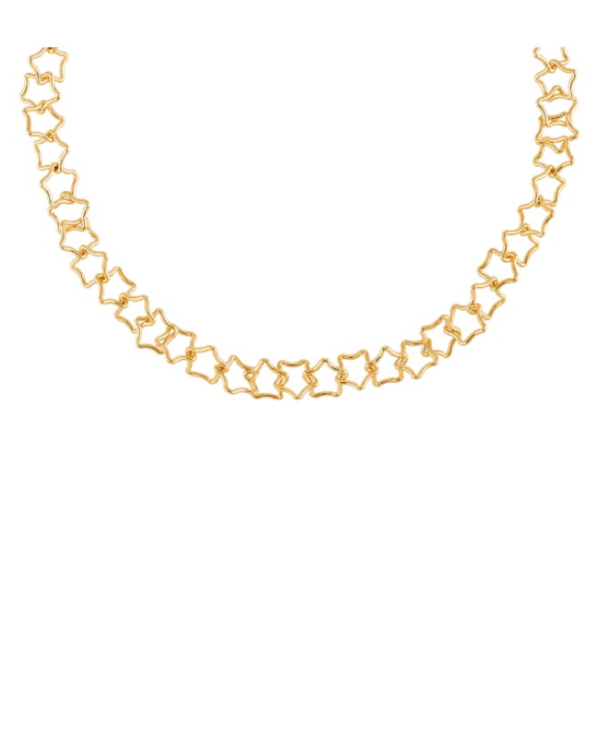 Anna + Nina | Linked Chunky Stars Necklace Gold