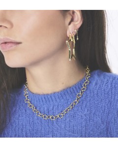 Anna + Nina | Linked Chunky Stars Necklace Gold
