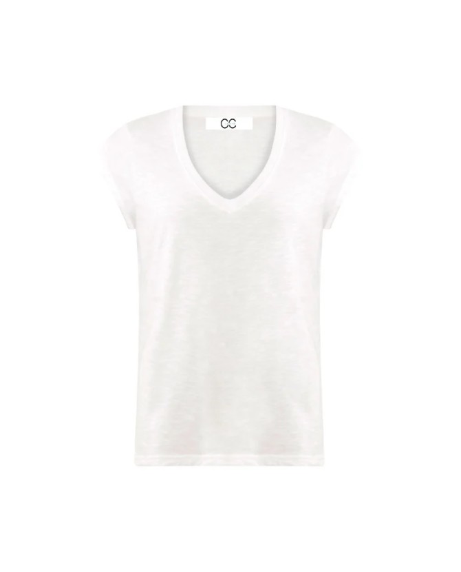 CC Hearts | Basic V-neck T-shirt White CC Hearts | Basic V-neck T-shirt White