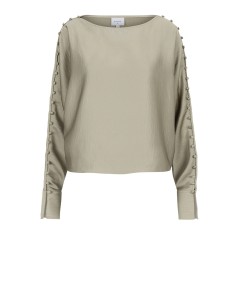 Dante6 | Rocco Satin Button Detail Top