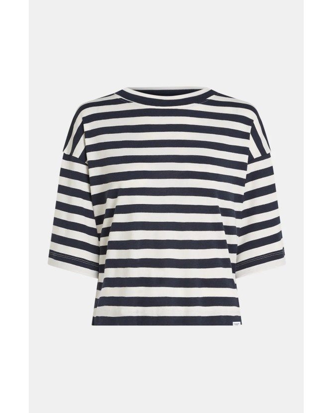 Penn & Ink | T-shirt stripe navy/ecru