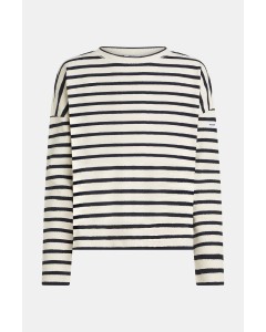 Penn & Ink | Sweater stripe navy/ecru