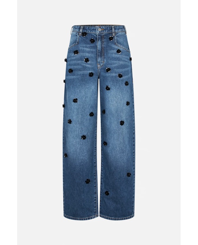 Baum und Pferdgarten | Narane Jeans denim sequince flower