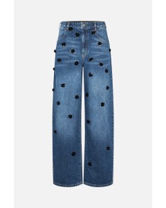 Baum und Pferdgarten | Narane Jeans denim sequince flower