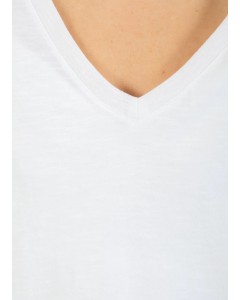 CC Heart | Longe sleeve V-neck T-shirt white