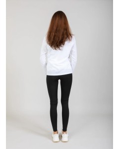 CC Heart | Longe sleeve V-neck T-shirt white