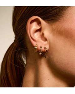 Anna + Nina | Funky Love Small Hoop Earring