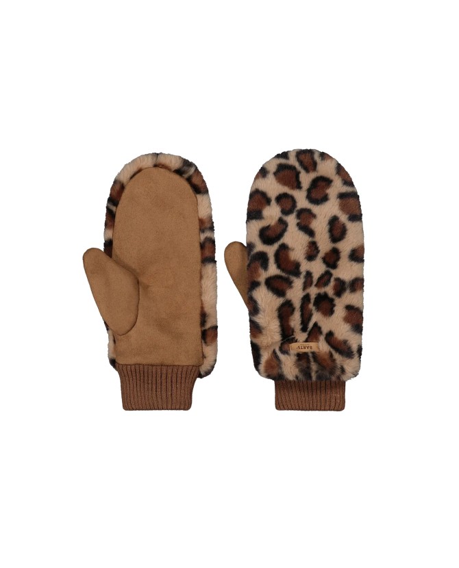 Barts | Fur Mitts Print Brown