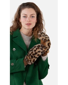Barts | Fur Mitts Print Brown