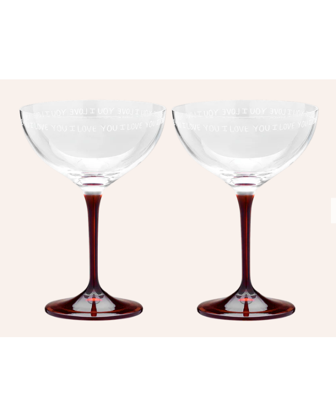 Anna+Nina | I love you champagne glass white