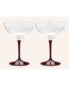 Anna+Nina | I love you champagne glass white