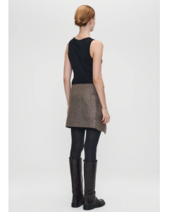 Zenggi | Wool linen short wrap skirt