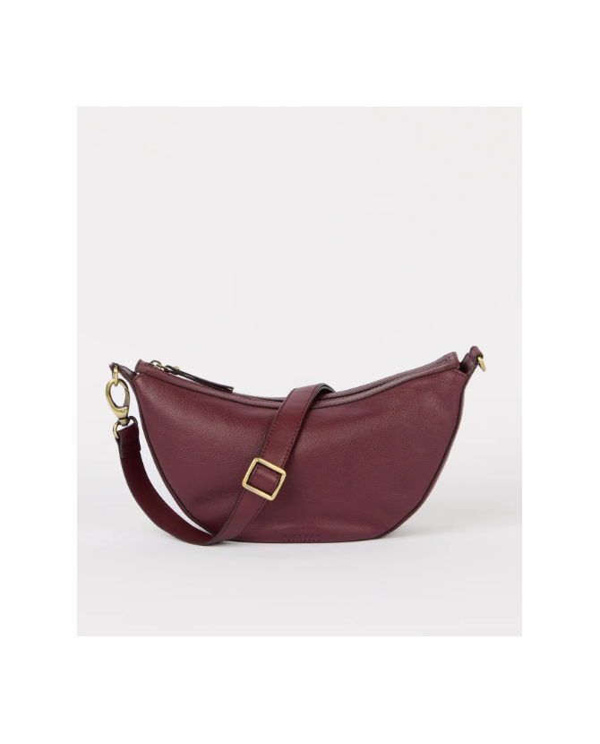 O my bag | Dark cherry soft grain leather