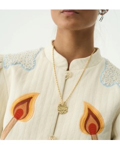 Anna + Nina | Memorable Birth Charm with Radiant Plain Necklace