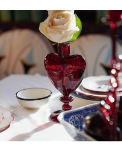 Anna + nina | Maroon parfum candle holder red