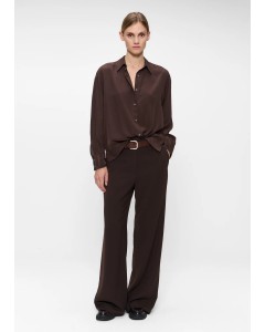 ZENGGI | TECHNOSILK BOXY SHIRT DARK BROWN