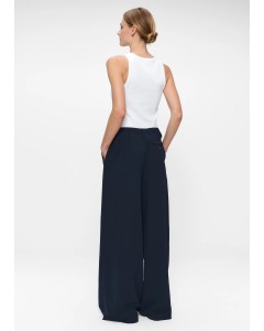 ZENGGI | JAPANESE CRÊPE BONNIE PANTS MIDNIGHT BLUE