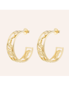 Anna+ Nina | Masuerade Hoop earrings gold plated