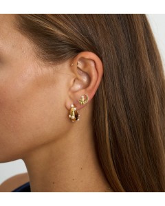 Anna + nina | Small ovation hoop earrings gold