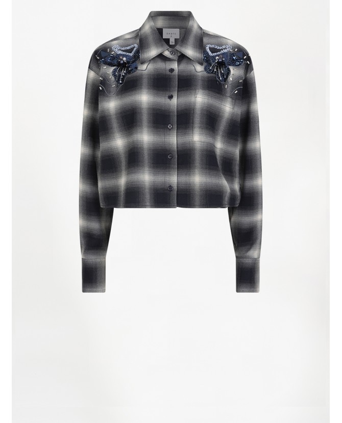 Dante6-Eason check embellished shirt