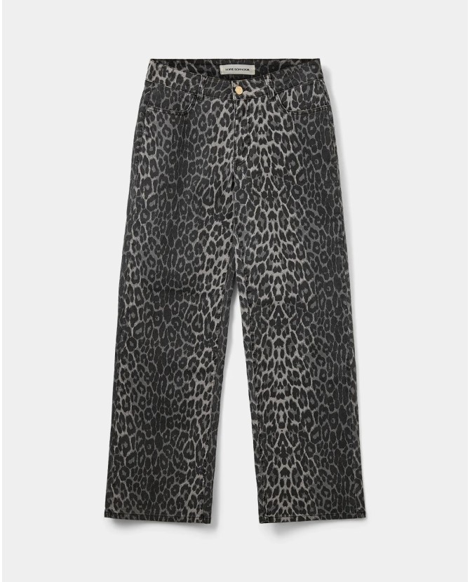 SOFIE SCHNOOR | SIENNASW LEOPARD TROUSERS GREY